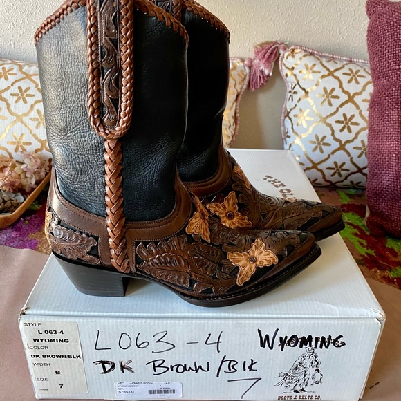 Old Gringo Wyoming Rare Hand Tooled Western Boot in Size 7. NIB - Picture 2 of 14